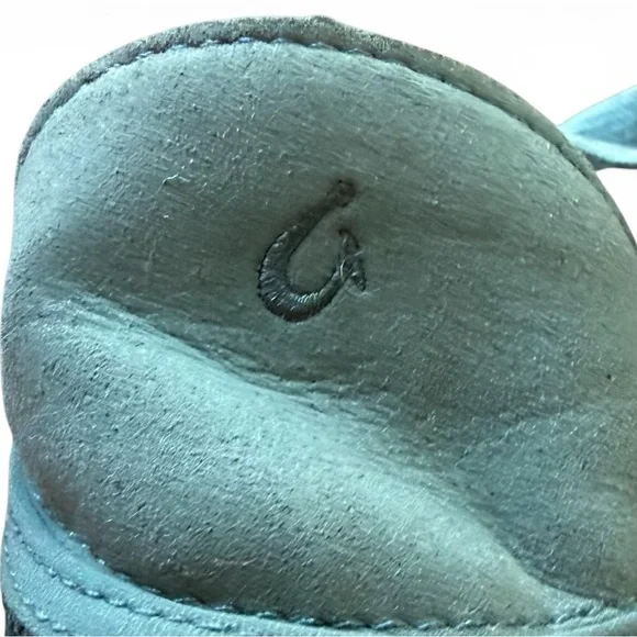 OluKai Pehuea Li Sneakers W9 Teal Blue Lace Up Low Top Comfort Casual - Picture 9 of 9